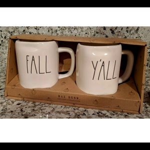 Rae Dunn FALL Y’ALL Large Letter Mug Set